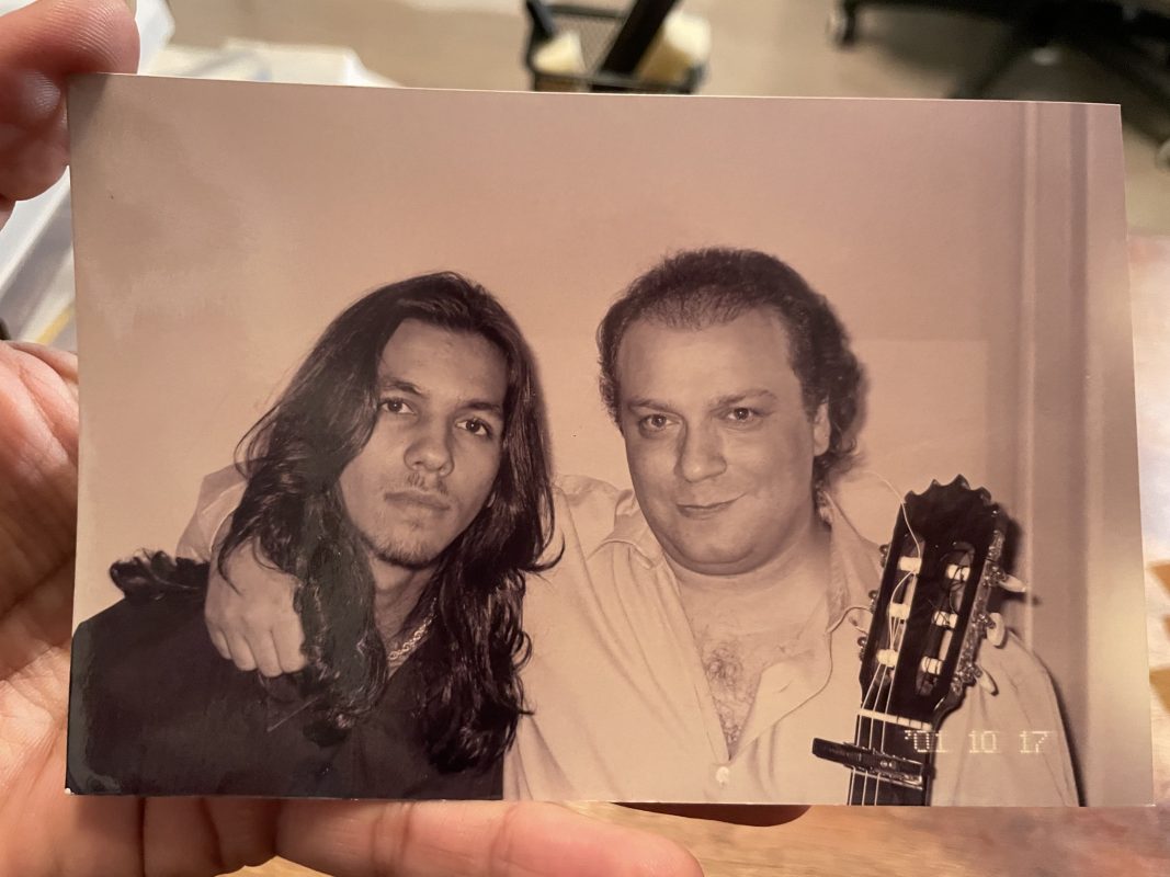 con el guitarrista flamenco El Viejin